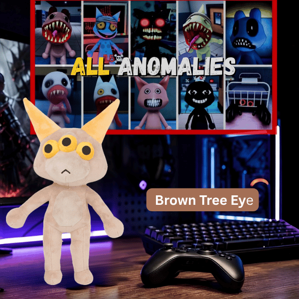 Brown Tree Eye (4) Brown Tree Eye three-eyed plush character toy
