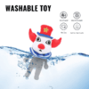 Clown plush toy with red hat and blue brim