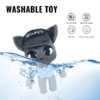 Security plush cat in a light blue security uniform