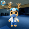 Dr. Harlow deer plush in blue cap and white medical coat