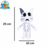 Head Banger (2) Head Banger white cat plush with blue headphones