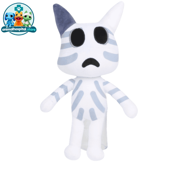 Head Banger Head Banger white cat plush with blue headphones