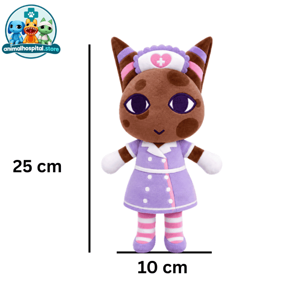 Nurse Plush Type C brown cat plush in nurse dress
