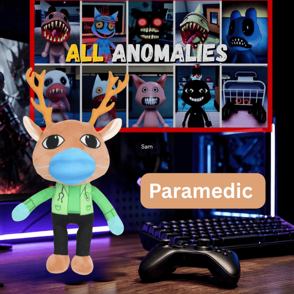 Paramedic plush in a green shirt and black trousers