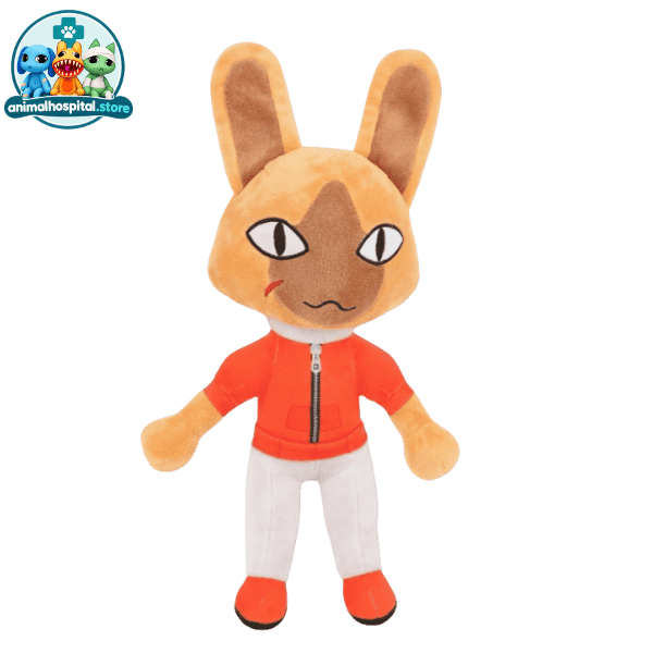Rascal Rascal the orange monkey plush in an orange jacket