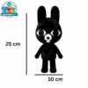Ratthew (2) Ratthew black rat plush with large ears, 25-28 cm