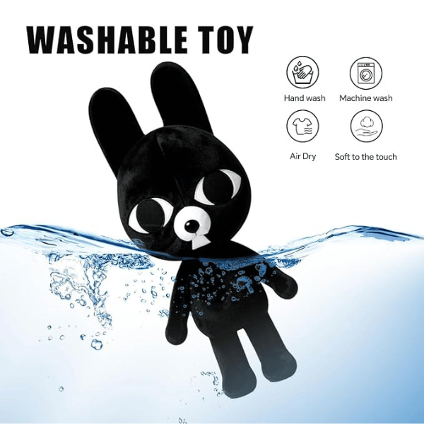Ratthew (3) Ratthew black rat plush with large ears, 25-28 cm