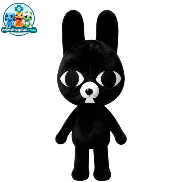 Ratthew Ratthew black rat plush with large ears, 25-28 cm