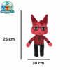 Red Ratthew plush in red plaid shirt and black trousers