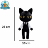 Secret Agent black cat plush in a suit and tie