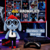 Secretary plush toy in a red cap with glasses and briefcase