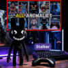 Stalker (4) Black colored stalker in animal hospital anomaly game - plush toy - roblox game character